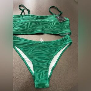 Zaful Green Two Piece LARGE Swimsuit NEW